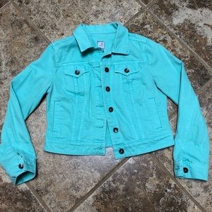 Jean jacket, medium, mint color. JCP